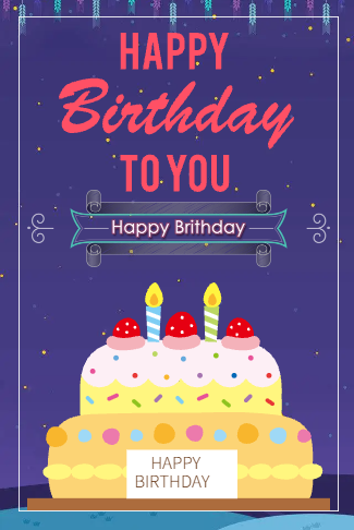 男朋友男神生日祝福贺卡男性朋友领导生日祝福